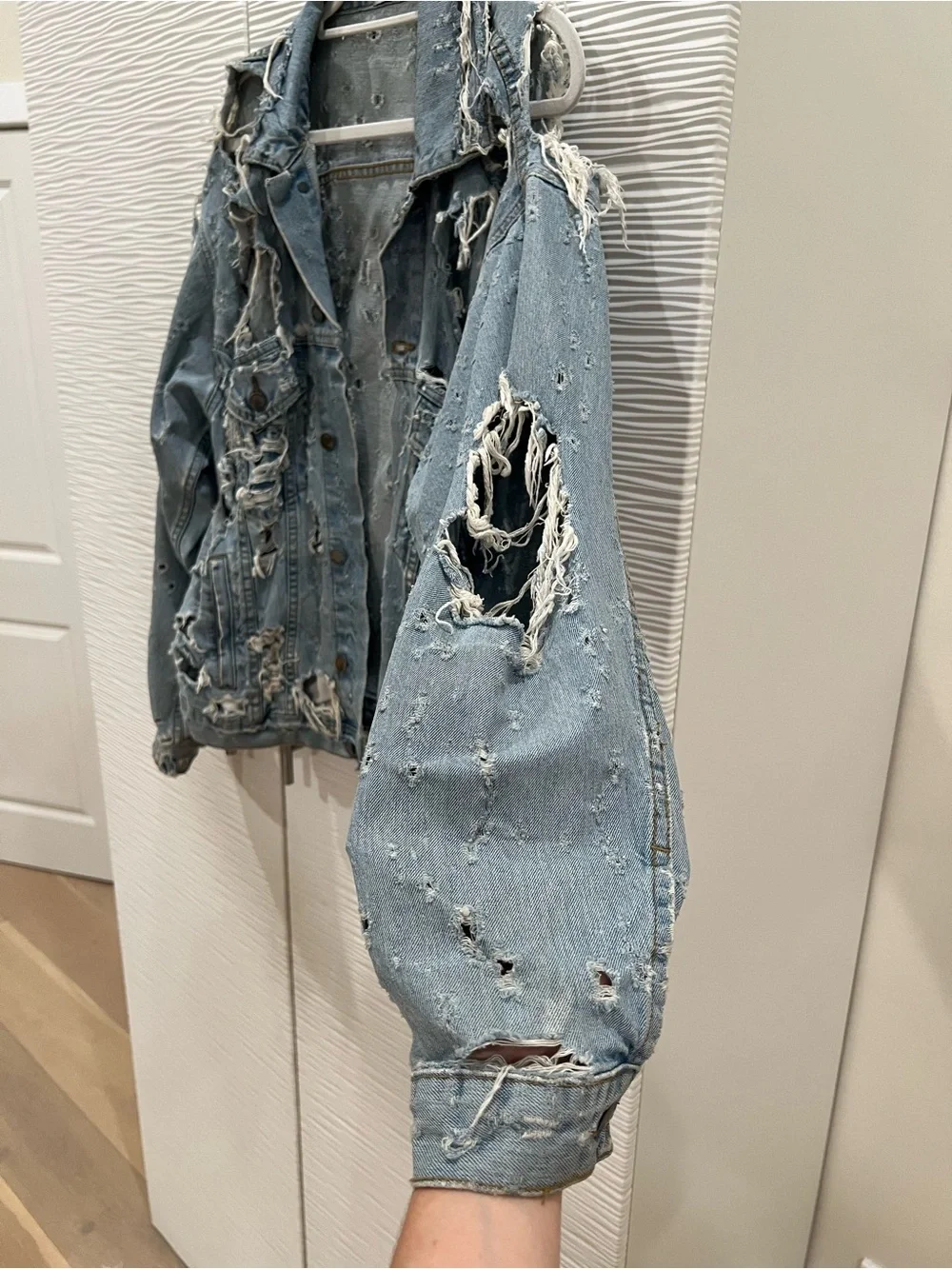 Carmar Light Blue Distressed Oversized Denim Jacket